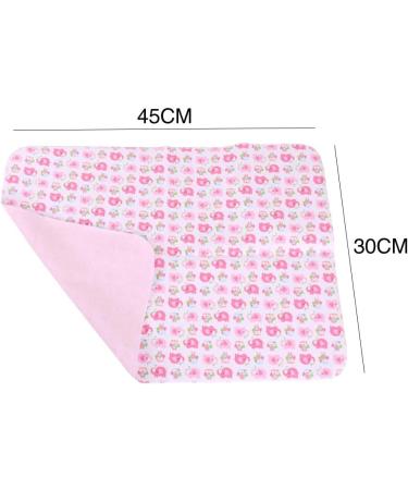 Kisbeibi Flannel Travel Diaper Changing Pad - Water Proof Bamboo Fiber - Reusable Baby Changing Mat - Pink Elephant Design - 30x45CM - Buy Online on GoSupps.com