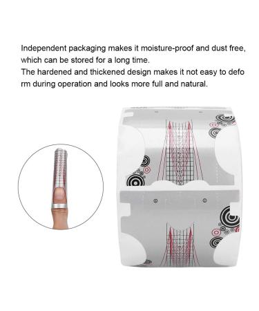 500 Pcs Self-Adhesive Nail Extension Stickers - Guide for UV Gel & Acrylic Nail Art Tips - Buy Online on GoSupps.com