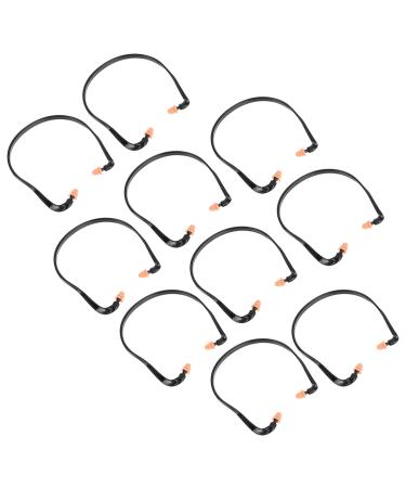 10pcs Earplugs Banded Ear Plugs Sleeping Ear Plugs Noise Reducing Ear Plugs Silicone Ear Plugs Black 1 Count (Pack of 1)