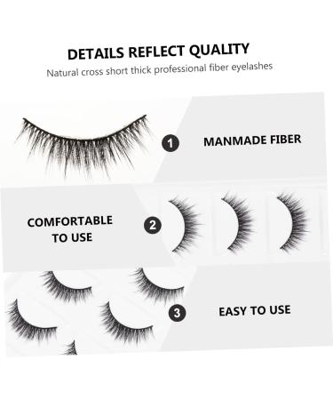 Angoily 15 Pairs Short False Eyelashes Art Eyelashes 3d Synthetic Eyelashes False Eye Lashes Fake Cosmetic Eyelashes Faux Dramatic Eyelashes Fake Eyelash Artificial Fiber Major 6d Extend - Buy Online on GoSupps.com