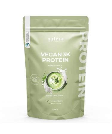 Nutri + Poudre de prot ine v g talienne Matcha Latte 1 kg - 80% de prot ines - Poudre de prot ine 3k - Poudre de prot ine 1000g sans lait & lactose Matcha Latte 1 kg (Pack de 1)