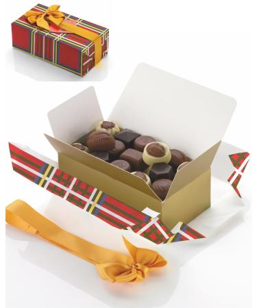 FRANCK ET OLIVIER Luxury Belgian Praline Ballotin 250g Gift Wrapped with Gold Ribbon No Preservatives Premium Belgian Chocolate