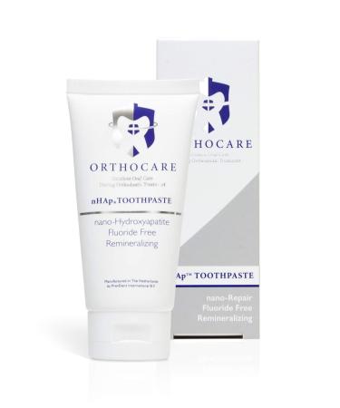 Orthocare Nhap toothpaste accompanying care for brackets and brackets prevents white spots and demineralization of the tooth enamel