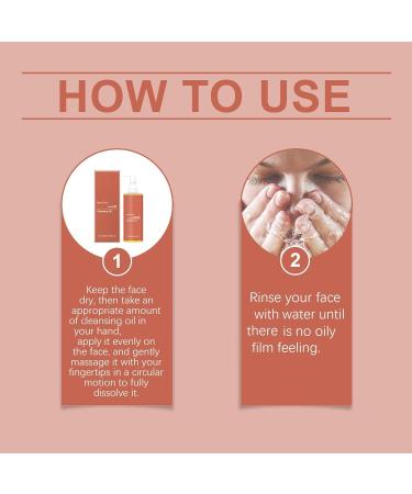  homomdy Makeup Remover Oil 2 Pack Facial Cleansing Oil Gentle Facial Cleansing Oil for All Skin Types - Buy Online on GoSupps.com