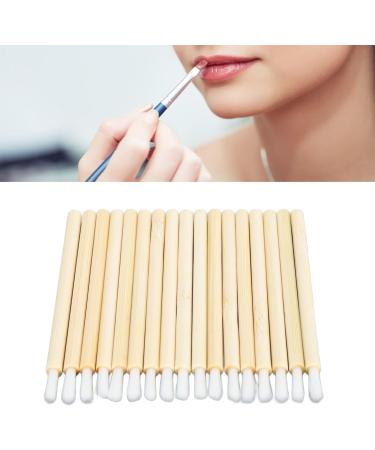Bamboo Handle Lip Brush Portable Lipstick Applicator 100pcs Nylon Fiber Lip Brush - Buy Online on GoSupps.com