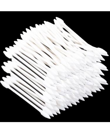 Double Precision Tips 800 Pieces Cotton Swabs with Paper Stick, Double Pointed Shape Tips for Makeup, 4 Packs, 200 Pieces 1 Pack 200 Count (Pack of 4)