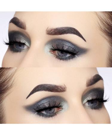10-Color Smokey Eyeshadow Palette with Gray Silver Glitter & Blue Cool Tones - Long-Lasting & Waterproof Eye Makeup Kit with Advanced Brush - Buy Online on GoSupps.com