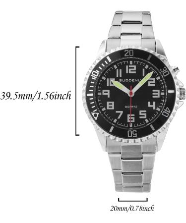 N/D Talking Watch for Seniors Visually Impaired with Big Dial and Loud Alarm - Black Dial Men's Watch TK2081 - Buy Online on GoSupps.com
