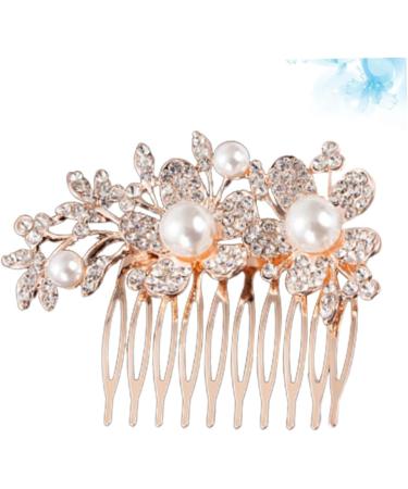 TOVINANNA Bridal Hair Accessory Crystal Hair Comb Bridal Hair Comb Flower Hair Comb Bridal Headdress Hair Comb for Bride - Buy Online on GoSupps.com