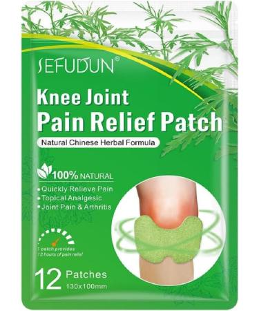 GARNET Knee Pain Relief Patches 12Pcs Arthritis Knee Joint Relief Pads for Muscle Soreness in Knee Shoulders Neck Knees & Legs