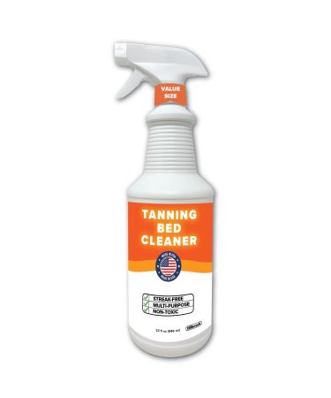 Tanning Bed Cleaner - 32 oz Tillbrook Acrylic Cleaner for Indoor Tanning Beds - Universal Streak-free Spray and Wipe Cleaner for All Non-Porous Surfaces - 500 sq ft of Coverage