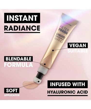 Collection Cosmetics Filter Finish Liquid Highlighter Wand - Award-Winning, Vegan Gold Illuminating Strobelight - Buy Online on GoSupps.com