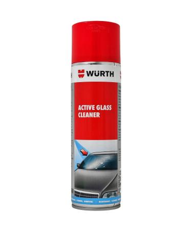 Wurth Active Glass Cleaner 500ml Spray Foam | Cleans Glass Mirrors Painted Parts Rubbers Plastics and more