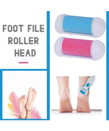 HIXNUG 2 Pieces Foot File Roller Heads Blue Pink Replacement Roller Refill Heads Hard Skin Remover Pedicure Rasp Foot Tools Electronic Callus Remover Accessories - Buy Online on GoSupps.com