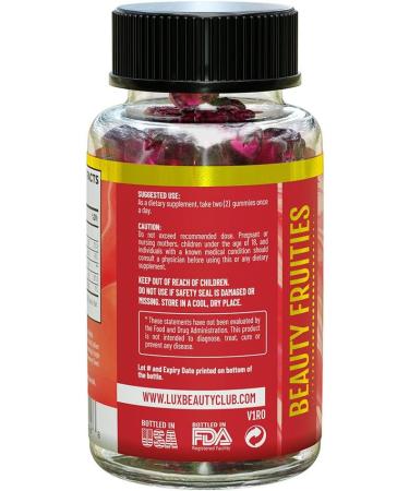 Lux Beauty Club Botanicals Fiber Gummies for Adults - 60 ct - Colon Health & Digestive Support - Immunity Boost - Buy Online on GoSupps.com