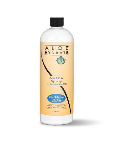 NaPCA Moisturizer Facial Mist 2X Value Refill. Sodium PCA in Aloe vera Spray. Hydrating Face Mist & Toner - Lightweight Feel - Refresh Sooth Restore - Dry Oily Sensitive Acne Prone Skin(500ml)