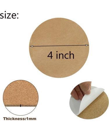 100 Pcs 4x4 Inch Self Adhesive Cork Tiles for Coasters and DIY Crafts - Buy Online on GoSupps.com