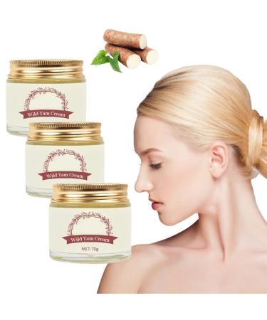 Wild Yam Cream 2024 NEW Hormone Balance for Women, 70g Organic Wild Yam Cream for Women Promoting Perimenopause and Menopause Support (3 Pieces)