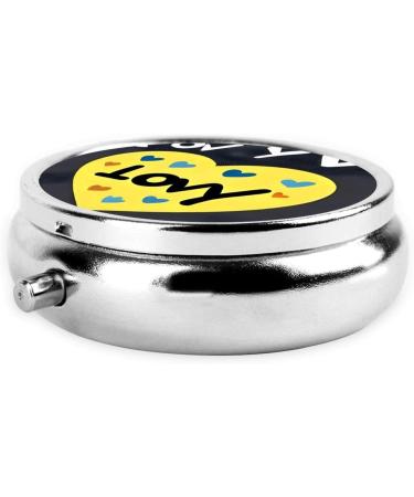 Love You with All My Heart Round Pill Box - 3 Compartment Portable Travel Organizer - Buy Online on GoSupps.com