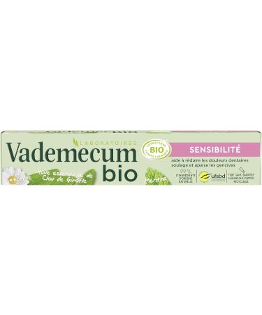 Vademecum Sensitivity Toothpaste with Mint and Clove Essential Oil Certified Organic 99% Natural Ingredients 75ml - Buy Online on GoSupps.com