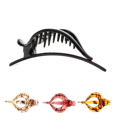 Fenteer Large Dark Brown Hair Clip - Hair Claw Clamp & Grip for Ponytails | International Shipping Available - Buy Online on GoSupps.com