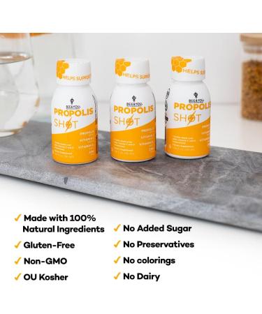 Immune Support Propolis Shot Supplement with Antioxidants - 12 Bottles - Buy Online on GoSupps.com