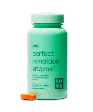 Love Wellness Perfect Condition Vitamin, 30 Tablets - Helps Support Feminine Wellness, Vaginal & Gut Health - Provides Healthy Candida Cleanse with Coconut Oil, Folic Acid, Turmeric & Boron