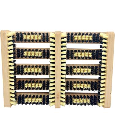 Galvog Boot Scraper Wooden Rub Mat Outdoors | All Weather Heavy Duty Shoe Scrubber Brushes Garden Kitchen Patio Carpet Doormats | Extra Wide Boot Buddy Mud Snow Scrubbing Cleaner - Buy Online on GoSupps.com