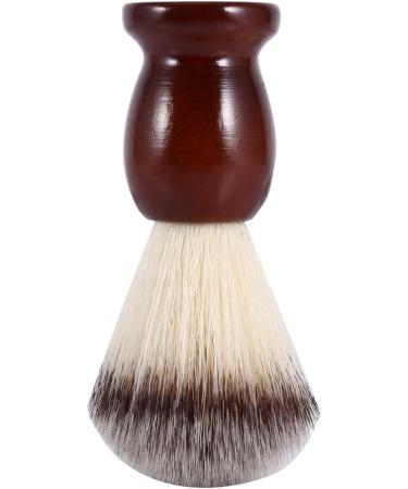 Professional Shaving Brush for Men | Wooden Handle & Nylon Hair | Ideal for Beard & Facial Cleansing | Perfect Hairdressing Tool for Home & Salon - Buy Online on GoSupps.com
