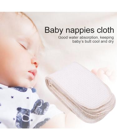 10PC Reusable Newborn Cotton Diapers | Breathable Washable Baby Diapers for 0-2 Years | Eco-Friendly Cloth Diaper Inlays for Boys & Girls - Buy Online on GoSupps.com
