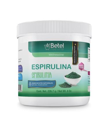 Betel Natural Premium Espirulina/Organic Spirulina Powder - 8 Oz - No Fillers Non-Irridated and Clean!