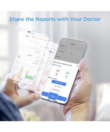 Wellue Armfit Plus Blood Pressure Monitor with EKG - Bluetooth Upper Arm Meter Large Cuff Free iOS & Android App for Home Use - Buy Online on GoSupps.com