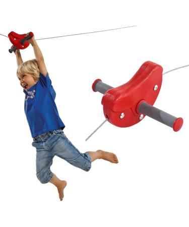 Garden pirate cable car red for children outdoor garden cable car metal 30 m