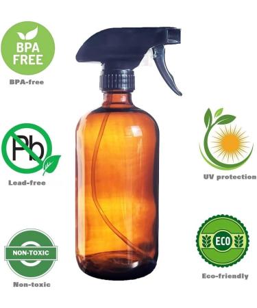 Buy N/A 2-Pack 16oz Glass Spray Bottles with Labels - Ideal for Essential Oils & Perfume - Fog & Jet Spray Triggers (500ml) - Buy Online on GoSupps.com