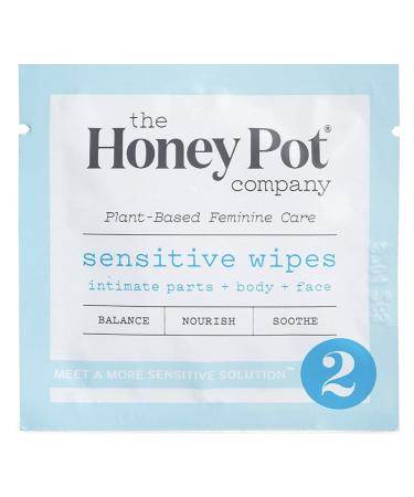 Honey Pot Company Sensitive Feminine Hygiene Wipes 15 Count Travel + LuxProdX Magnet