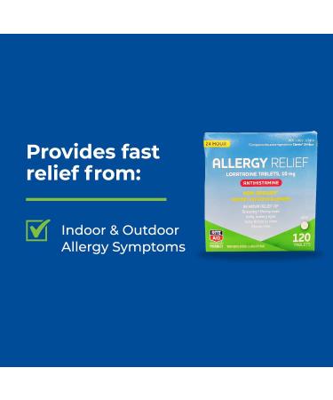 Rite Aid 24 Hour Loratadine 10mg Allergy Relief Tablets - 120 Count | Non-Drowsy Allergy Medicine - Buy Online on GoSupps.com