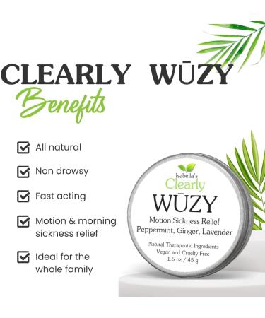 Clearly W ZY Aromatherapy Rub | Natural Motion Sickness Relief for Travel & Pregnancy | Ginger Peppermint Lavender | Made in the USA - Buy Online on GoSupps.com