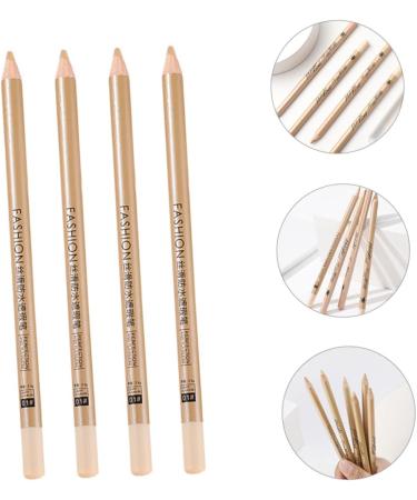 TOVINANNA 4pcs Concealer Pen Light Concealer Eye Brightener Concealer Cover up Makeup Concealer Wooden White - Buy Online on GoSupps.com