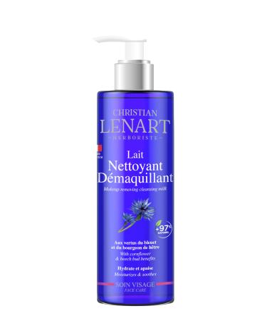CHRISTIAN LENART Lait Nettoyant D maquillant aux vertus du bleuet et du bourgeon de h tre 200 ml - 95% d'ingr dients d'origine Naturelle Nettoie et D maquille Fabrication Fran aise