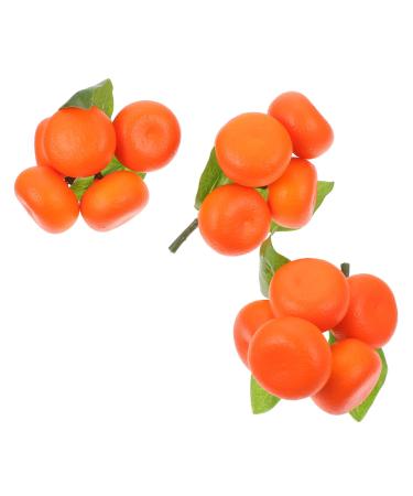 TOPBATHY 3pcs Artificial Orange Foam Fake Fruit Statue