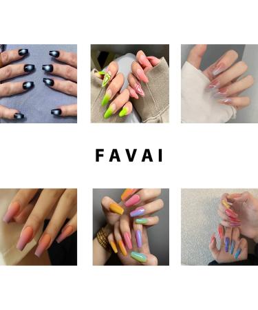 12 Colors Favai Airbrush Gel Nail Polish Set for Spring Summer Nail Art Designs - Long Lasting, Soak Off, French Manicure Stickers & Stencils - 10ml/0.33 Fl oz - Buy Online on GoSupps.com