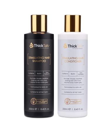 ThickTails Hair Growth Shampoo and Conditioner - (2-Pack) For Women With Thinning Hair Breakage Due to Menopause Stress Postpartum Recovery. Anti Hair Loss Thickening Regrowth Treatment. DHT Blocker
