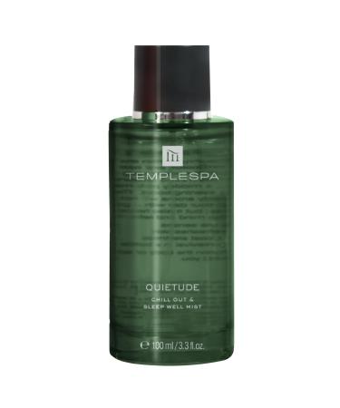 TEMPLESPA | QUIETUDE | Chill Out & Sleep Well Mist - Natural Body Spray Natural relaxation aid Lavender Vetivert Cedarwood Chamomile Fragrance Natural Ingredients Vegan 3.3 fl.oz.
