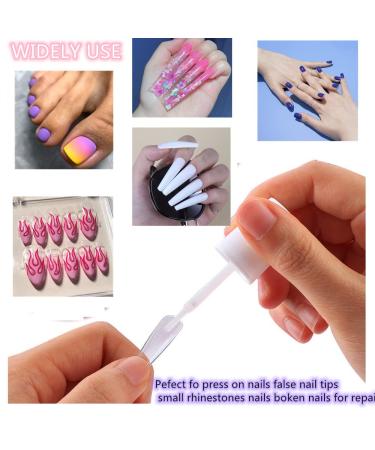 Professional Brush-On Nail Glue for Acrylic Nails - Long Lasting Super Strong Gel Bond for Press On Nails, Nail Tips, & Rhinestones - 7ML - Buy Online on GoSupps.com
