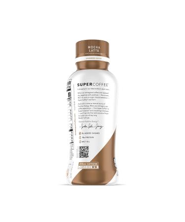 Super Coffee Iced Keto Mocha Latte 12 Fl Oz 12 Pack - 10g Protein, 80 Calories, Sugar-Free | Smart Coffee Drink with Soy-Free & Gluten-Free Formula - Buy Online on GoSupps.com