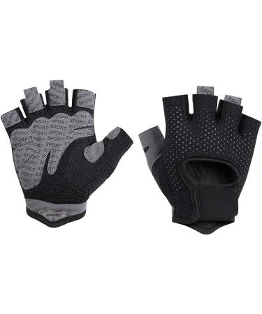 Flintronic Fitness Gloves | Breathable Training & Weight Lifting Gloves for Men & Women | Non-Slip Silicone Gym Gloves - Black - Buy Online on GoSupps.com