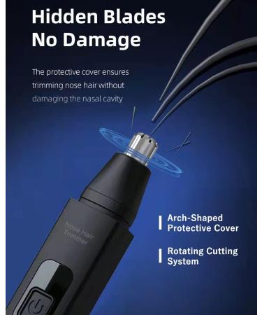 Professional Ear and Nose Hair Trimmer | Painless Facial & Eyebrow Hair Clipper for Men & Women - Battery Operated - Buy Online on GoSupps.com