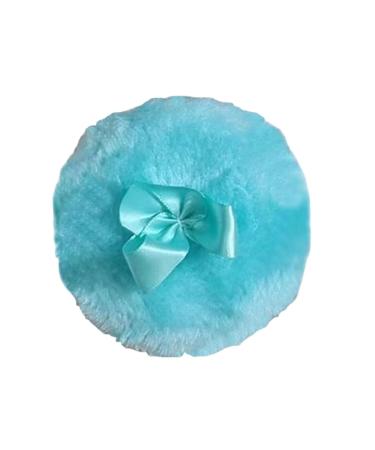 baby powder puff powder puff for body powder - Ultra Soft Round Body Face Powder Puff with Ribbon Loop | Dry Makeup Tool Body Powder Applicator Blue
