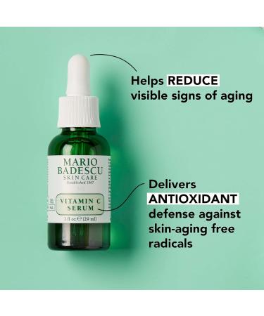 Mario Badescu Hydrating Overnight Face Mask with Peptides & Vitamin C Serum Bundle Skin Care Set for Face Care Hydration & Radiance Facial Serum & Overnight Mask for Beauty Skincare - Buy Online on GoSupps.com