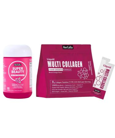 HerColla Liquid Collagen for Women Multi Collagen Gummies 1000mg